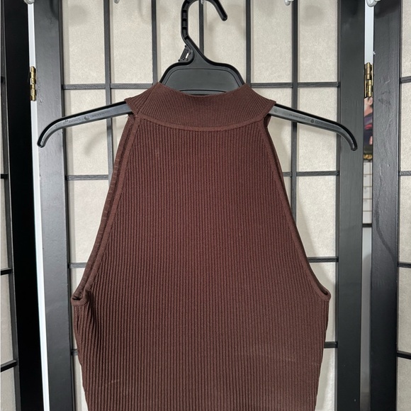 Babaton Chocolate Ribbed Tank Top - Picture 2 of 2